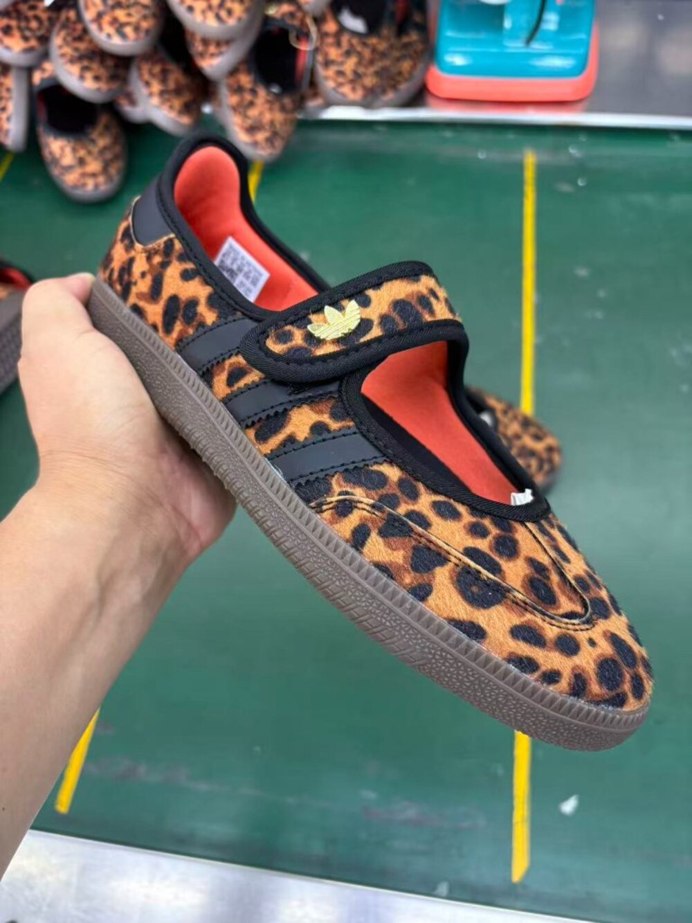 Adidas Samba Leopard Print Strap Mary Jane Shoes